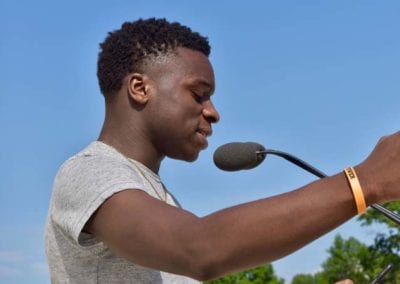 Raphael Williams from Breakthrough PVD - YCAGV Student Power Rally - August 2018 - RI State House