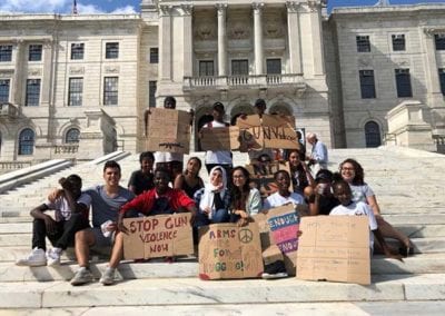 6 - JUL 2018 Led meetings with Providence-based youth groups to organize around gun violence prevention