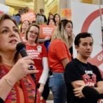 Rev. Liz Macclay, founder of Guns to Plowshares, advocating for gun violence prevention