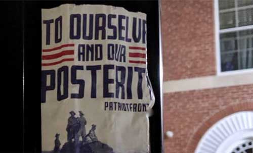 White Supremacist group Patriot Front propaganda in Providence
